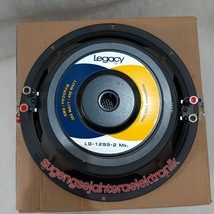 Terangshop17 Speaker Subwoofer 12 Inch Legacy 1299-2 Mk1 Double Coil