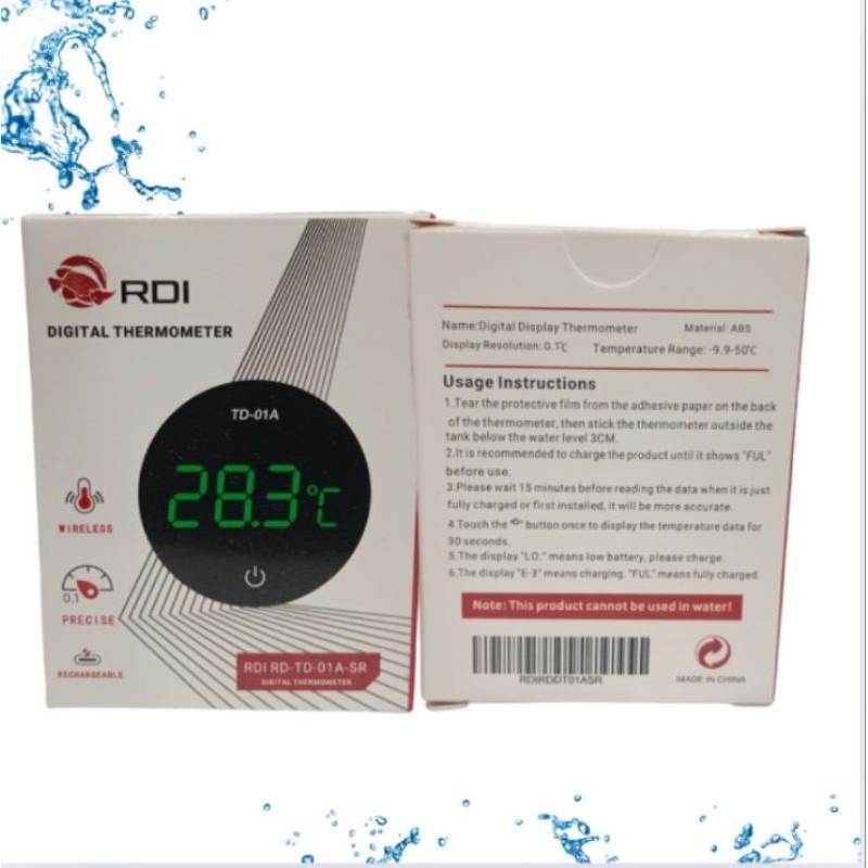TERMOMETER DIGITAL RDI RD TD 01A SR PENGUKUR SUHU AIR AQUARIUM