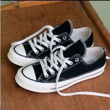 sepatu sekolah hitam putih anak TK SD SMP cowok cewek/sepatu fashion anak/sepatu sneaker anak