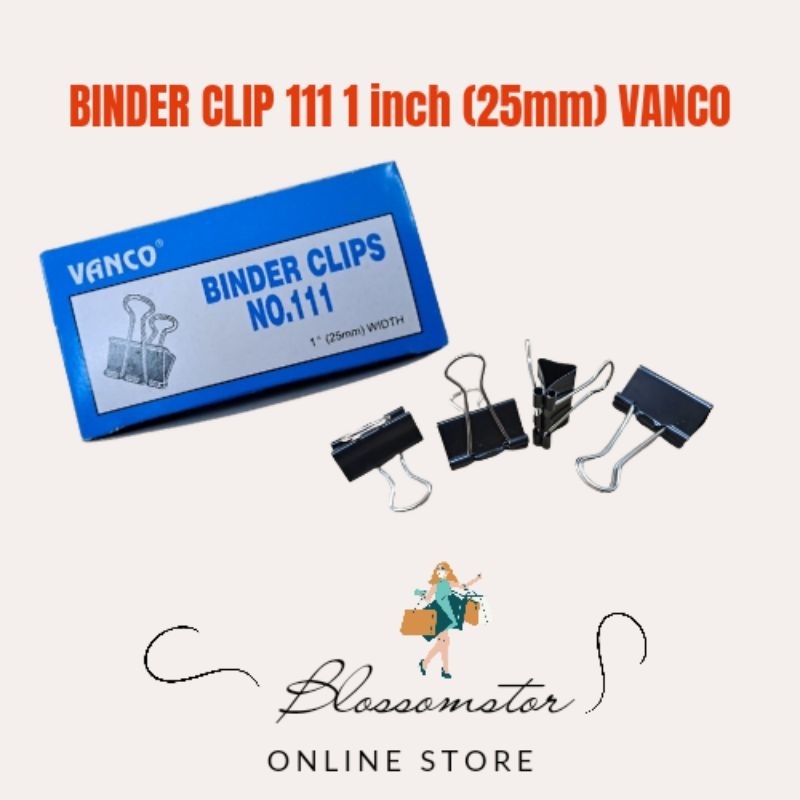 

Binder Clip VANCO 1 " inch 25 mm no 111 / Penjepit Kertas Bungkus Snack ECERAN GROSIR