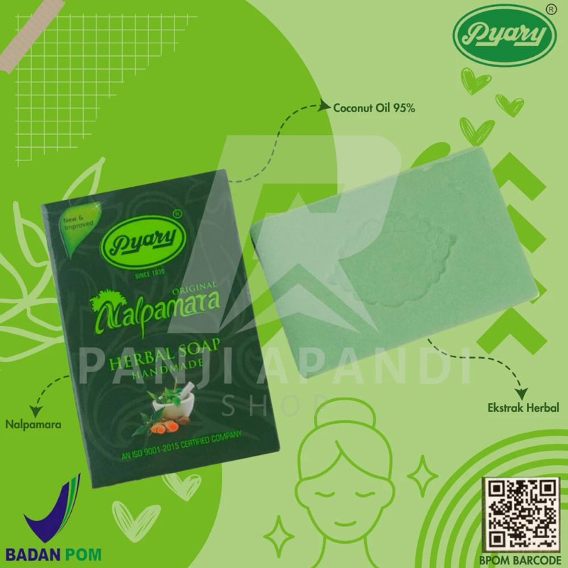 Sabun Nalpamara Pyary Arab Hijau Original Pemutih Badan 100% Asli BPOM