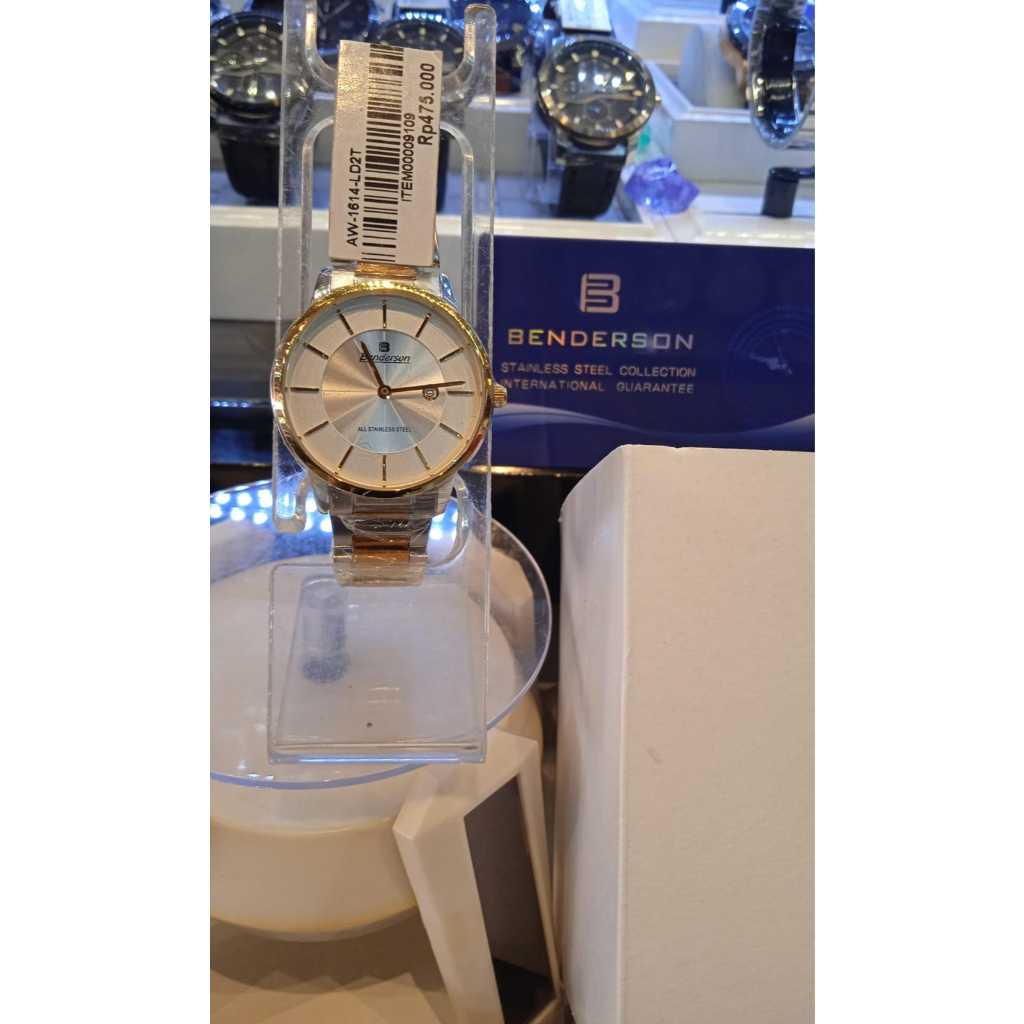 Jam tangan wanita Benderson 1614 kombinasi stainless steel / jam tangan wanita original Benderson