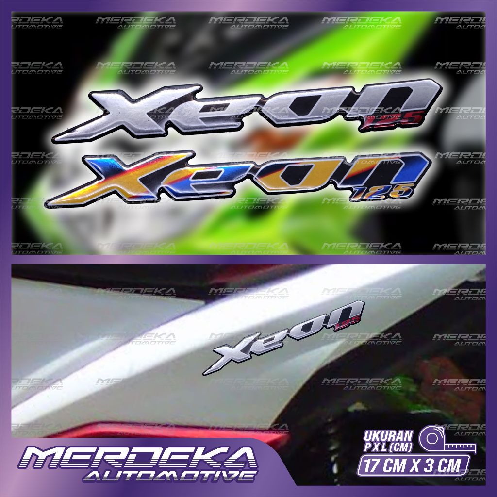 Emblem timbul yamaha xeon | emblem titanium yamaha xeon 125