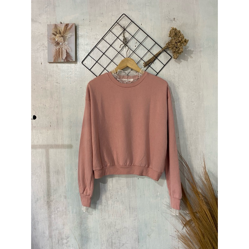 Sweater Crewneck Browny Standard Pink