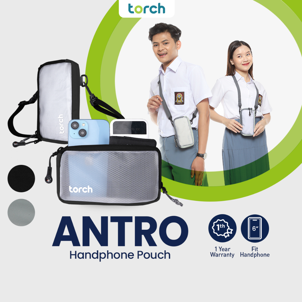 TORCH Antro Tas Pouch HP Transparan Sling Bag Mini Anti Air Stationery Pria Wanita Unisex