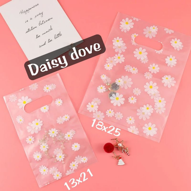 

DY PACK 10PCS KANTONG PLASTIK TENTENG AKSESORIES/SOUVENIR HADIAH DAISY KOREA