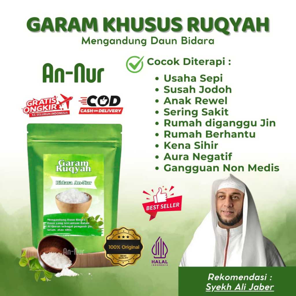 

GARAM BIDARA UNTUK AMNDI METODE PEMBUKA AURA NEGATIF [MENGANDUNG DAUN BIDARA ASLI]