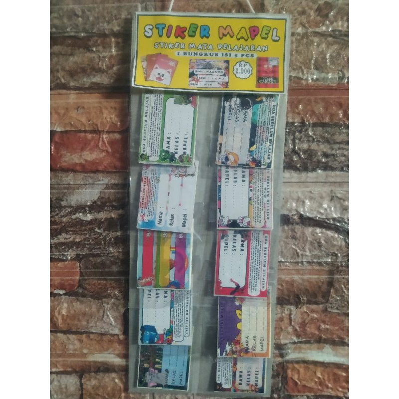 

RENTENGAN STIKER MAPEL" terdapat DOA BELAJAR