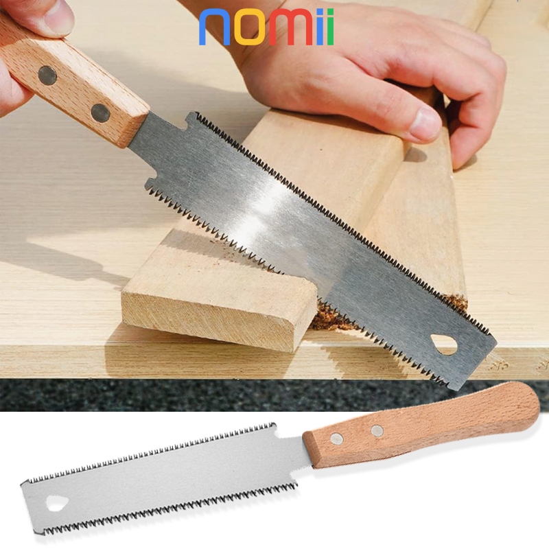 Gergaji Jepang Super Tajam Dua Sisi 31cm Portable Multifungsi Gergaji Kayu Pipa Peralon Baja