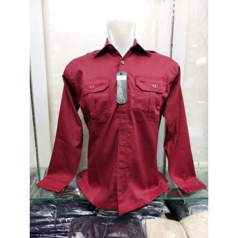 Kemeja Custom Bordir Komputer Request Logo Lengan Panjang