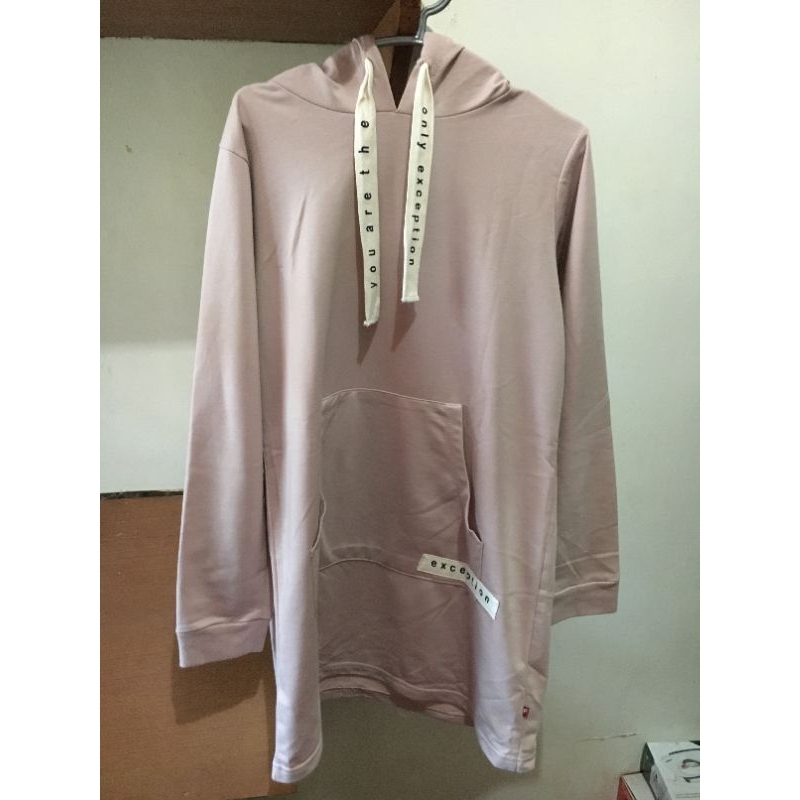 Pink long hoodie (Preloved)