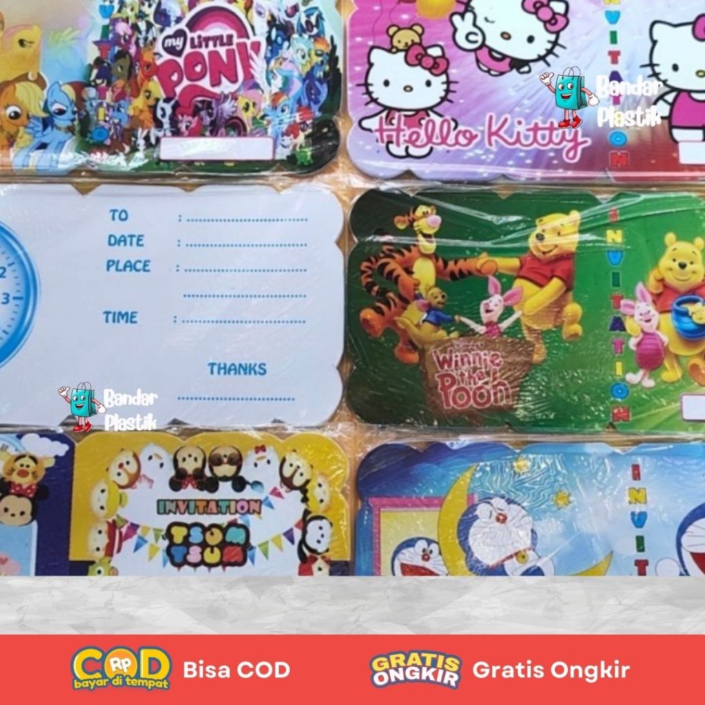 Undangan Ulang Tahun Anak | Undangan Ultah Anak | Undangan Ultah Karakter | Undangan Ultah Free Plas