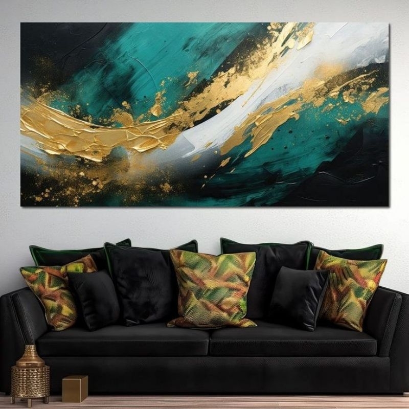 lukisan dinding besar ruang tamu kamar tidur 150 x 80 cm plus