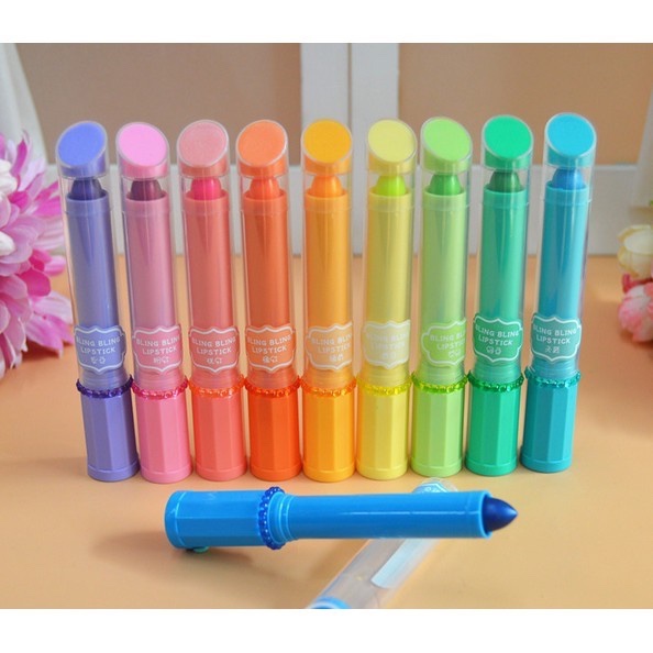 Stabilo bentuk lipstik/ stabilo lucu/ stabilo unik/ stabilo murah/ stabilo warna/ stabilo warna/ sta