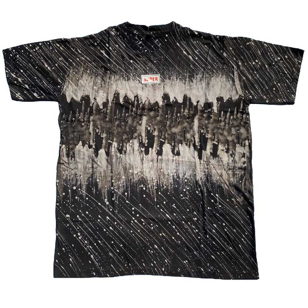 BATIK RIESCA Kaos Batik Cap Malaman Hitam Lengan Pendek Unisex