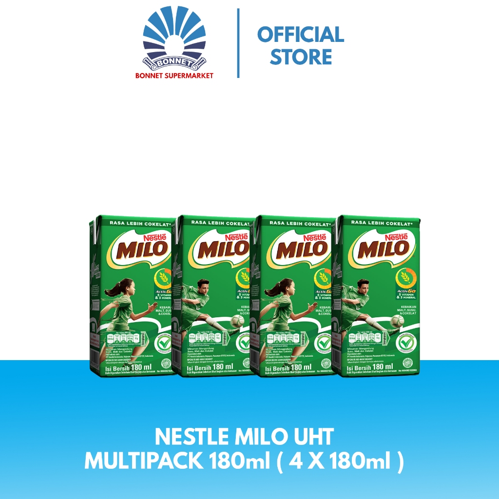 

Nestle Milo UHT Multipack 180ml ( 4 x 180ml ) 8992696523104