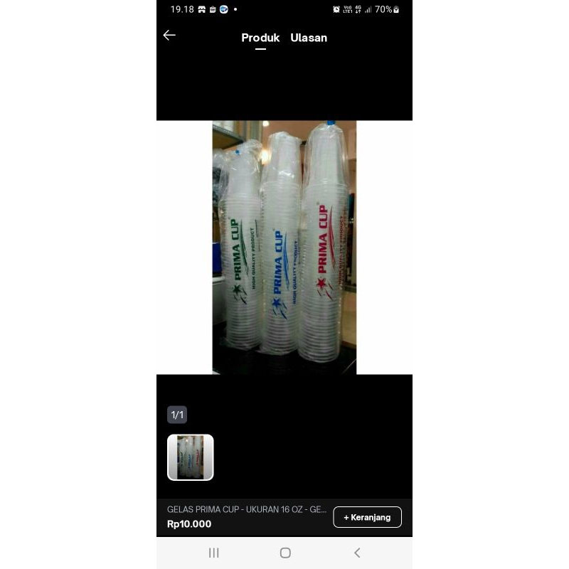 Gelas plastik cup es bubble minuman teh kopi 10 10oz 12oz 12 14oz 14 16oz 16 oz universal golden pri
