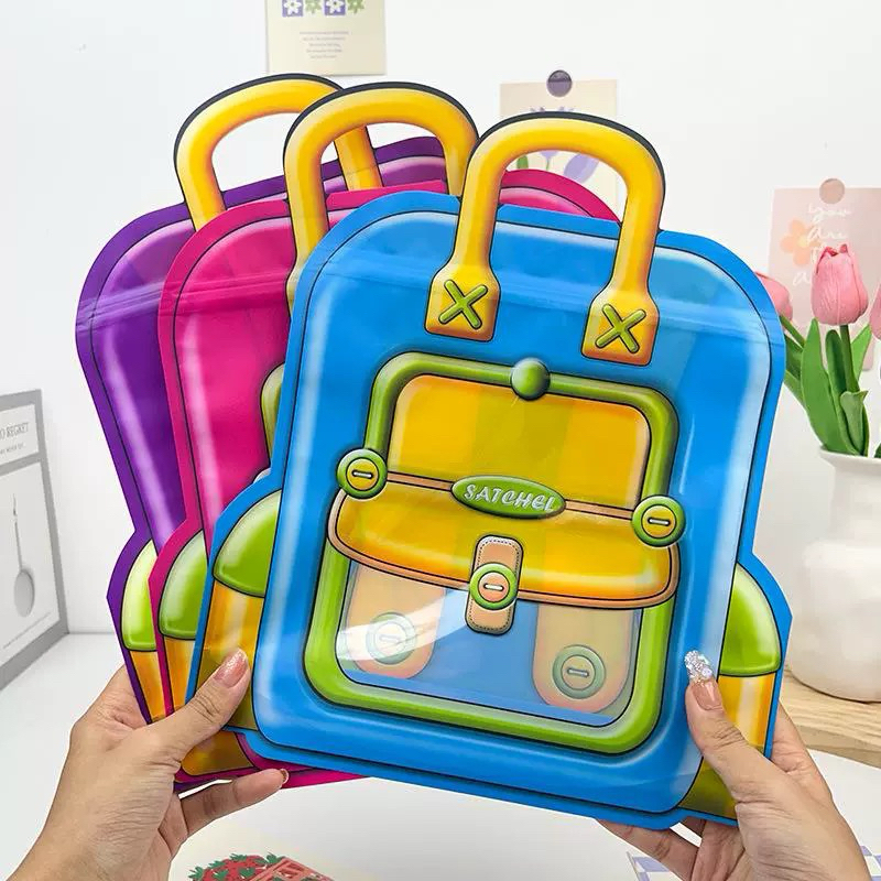 

KUMA STORE Tas Hampers Snack Ulang Tahun Anak Bungkusan Plastik Cookies Lucu Pesta Perayaan Goodie Bag Plastik Standing Pouch 2D Ulang Tahun Anak Motif Tas Ransel Plastik Bingkisan Makanan