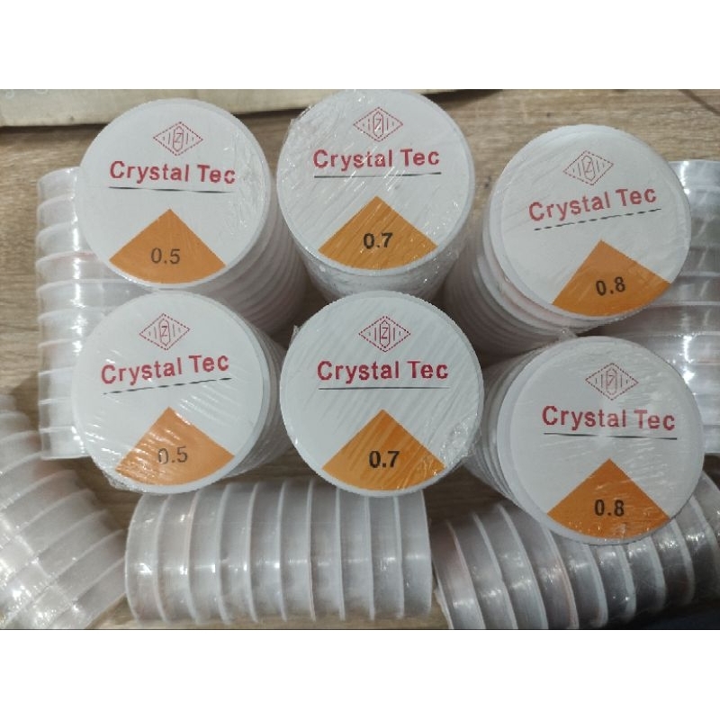 Tali senar elastis 0.5 / 0.7 / 0.8 super kuat bahan craft kerajinan membuat gelang & kalung