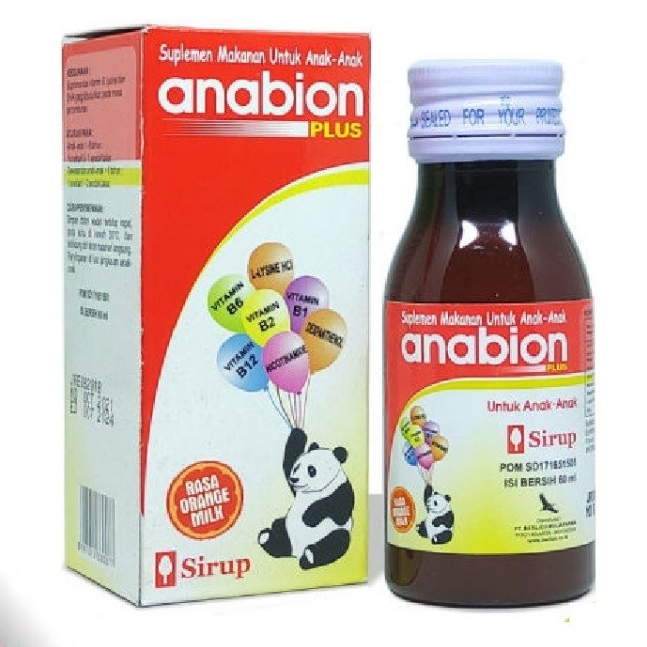 ANABION PLUS SIRUP 60 ML ANABION SIRUP MULTIVITAMIN ANAK PENAMBAH NAFSU MAKAN PLUS DHA ANABION PLUS