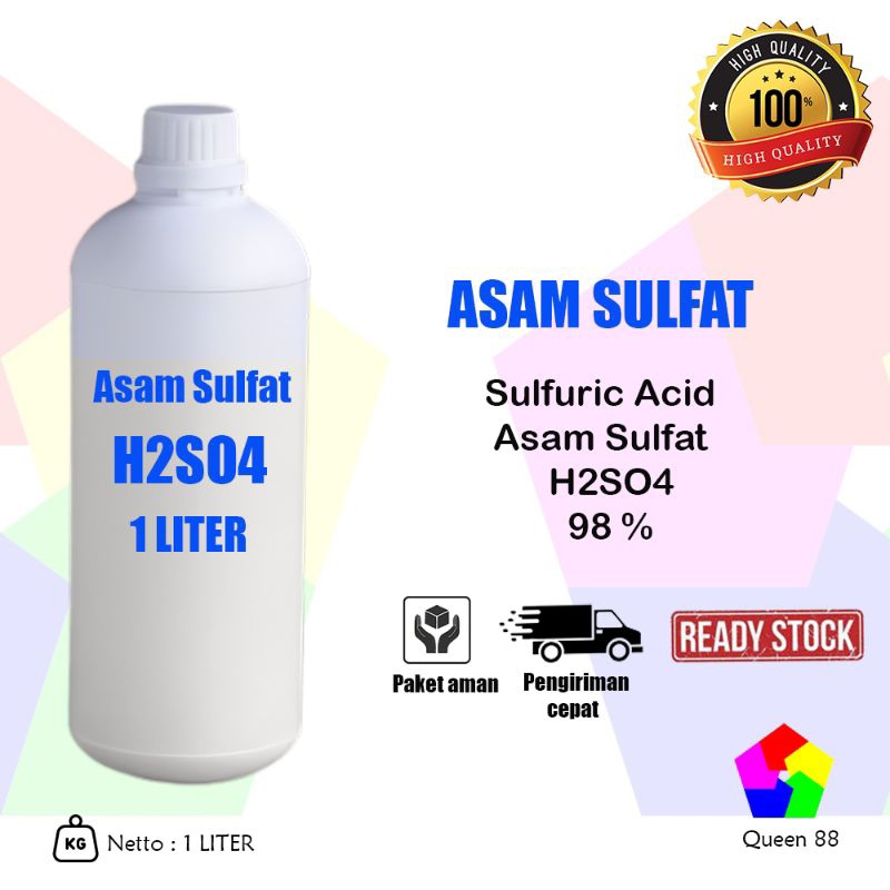 Asam Sulfat 1 liter / H2SO4 98% / Sulphuric Acid / Asam Sulpahte Murah