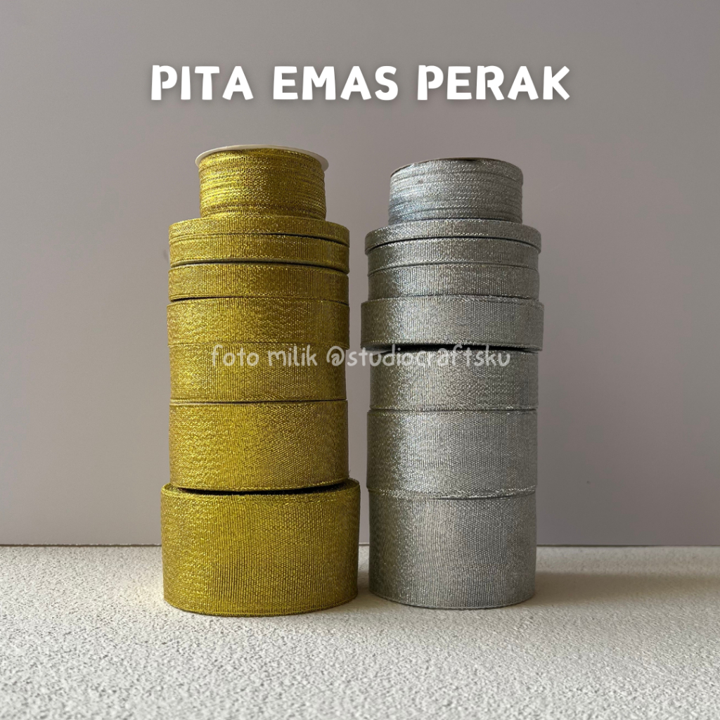 

Pita Emas Perak Pita Gold Silver Berbagai Ukuran