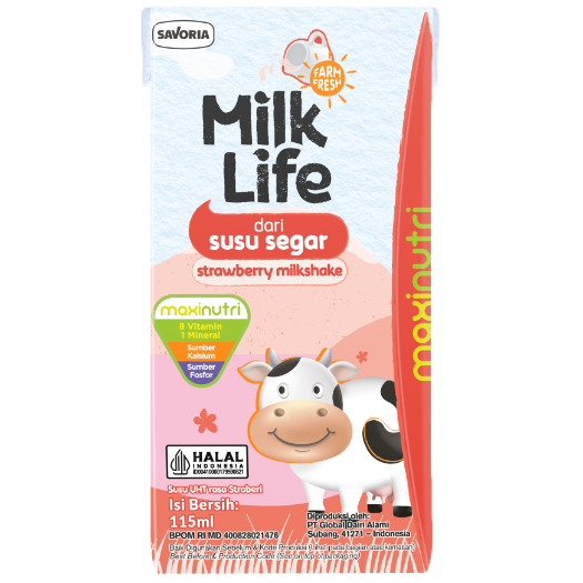 

Susu MilkLife UHT Kids Strawberry Milkshake - Susu Rasa Stroberi 115ml
