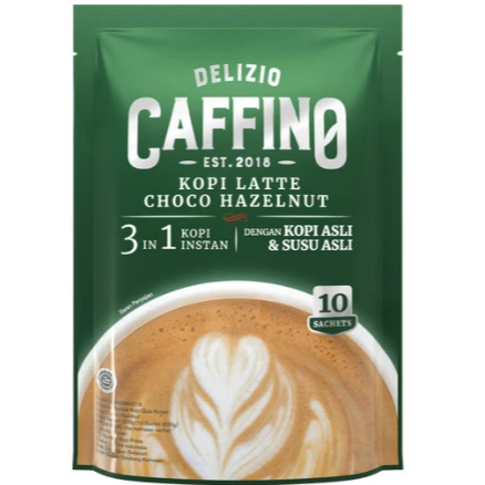 

Kopi Caffino Choco Hazelnut Pouch - Bubuk Kopi Instan 10 Sachet x 20g