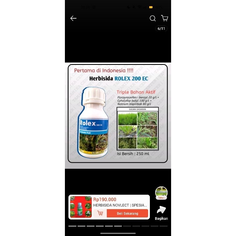 herbisida padi | obat rumput | anti gulma padi