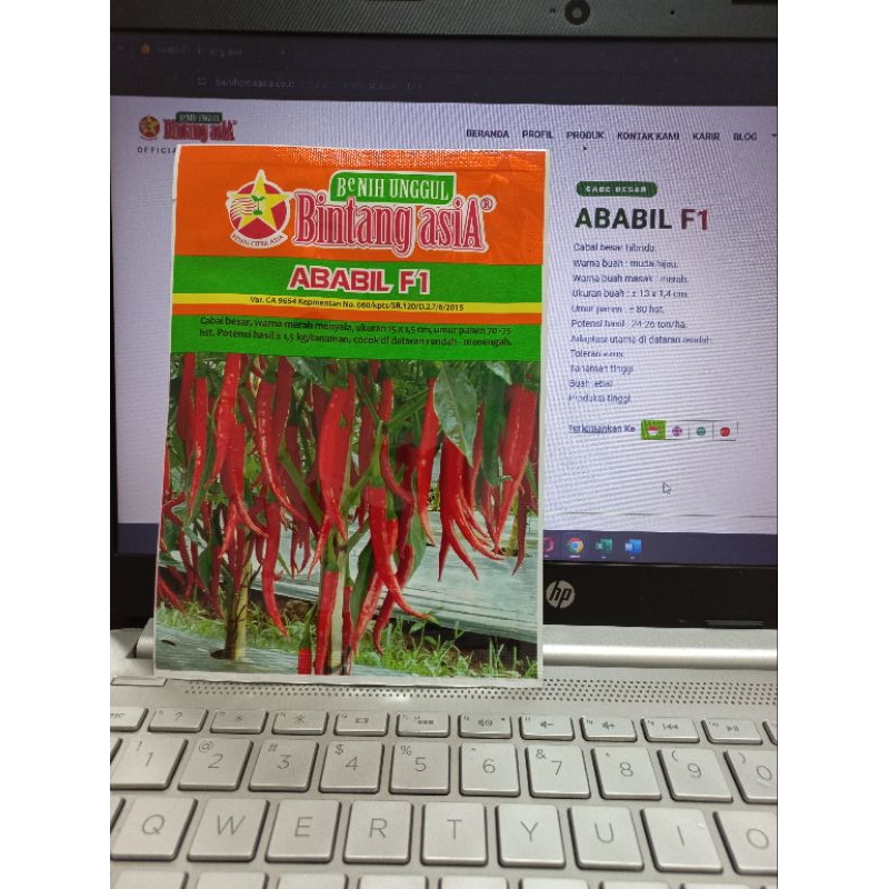 Bibit Tanaman Benih Cabai Cabe Besar ABABIL F1 10 Gram Merk Bintang Asia PT Benih Citra Asia Warna M