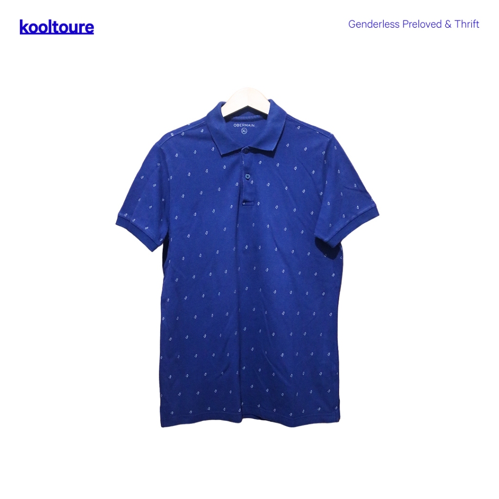 OBERMAIN | Kaos Polo Lengan Pendek Navy Blue | PRELOVED