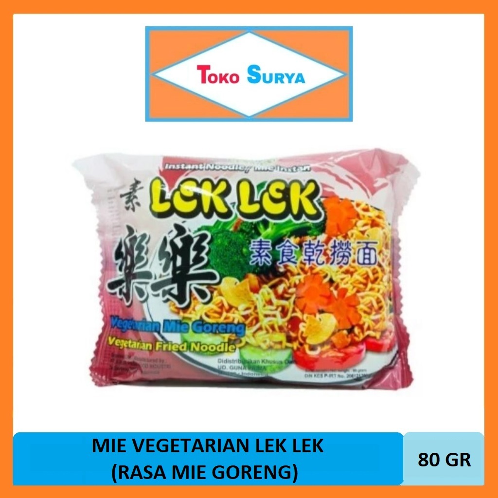 

Lek Lek Mie Instant Vegetarian MIe Goreng 80 Gr