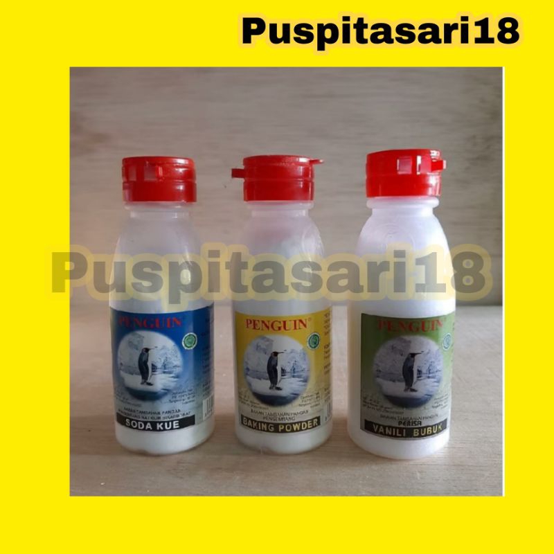 

vanili bubuk / baking powder / soda kue cap penguin 60 gram