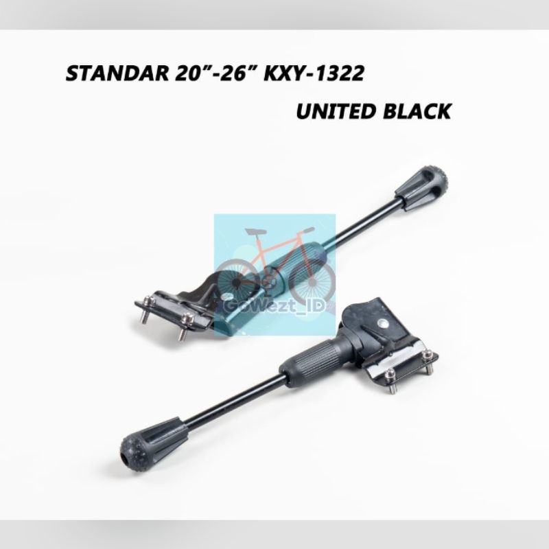 Standar Jagang Samping Sepeda Ukuran 20 - 26 United KXY-1322 Alloy Hitam Lipat MTB Gunung | High Qua