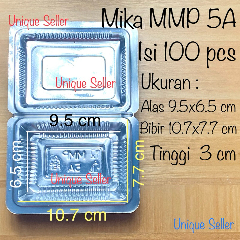[Isi100] Mika Kue MMP 5A Uk 10.7x7.7x3 cm / Mika MMP 5A Uk 10.7x7.7 cm / Mika Kue Roti Jajan Wadah P