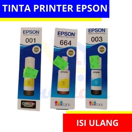 TINTA PRINTER ISI ULANG/ TINTA PRINTER EPSON 003/EPSON 001/EPSON 664