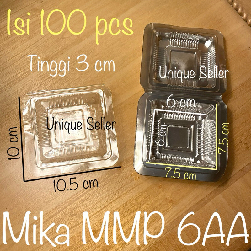[Isi100] Mika MMP 6AA Uk 7.5x7.5 cm / Mika Kue Roti Bolu Bolen Molen Mochi Marshmallow Pia Pie Brown