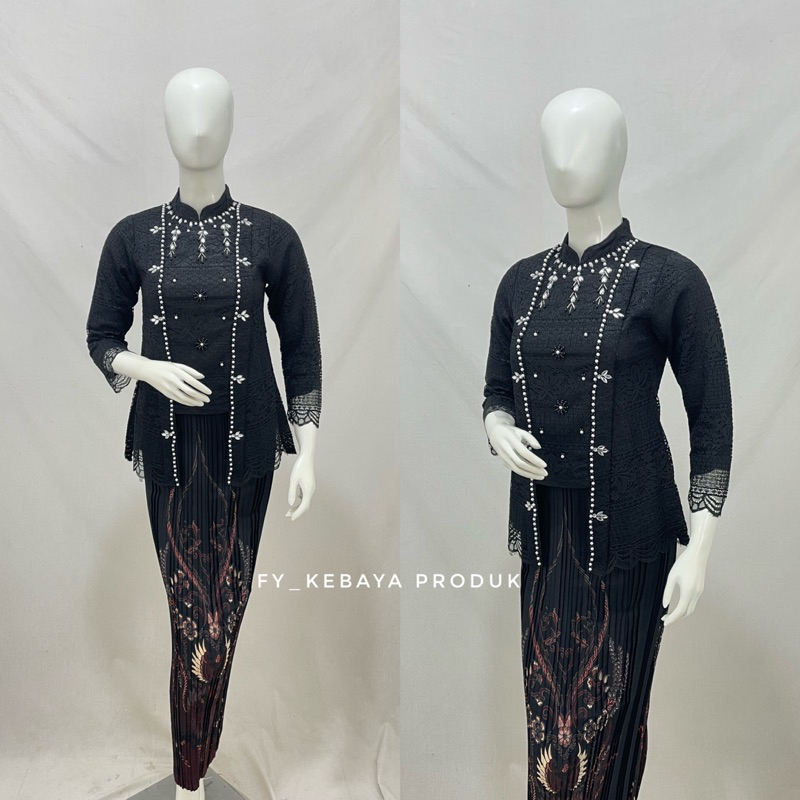 TERLARIS Atasan Kebaya Wisuda Model Kutu Baru Hijab Kebaya Modern Kombinasi Payet