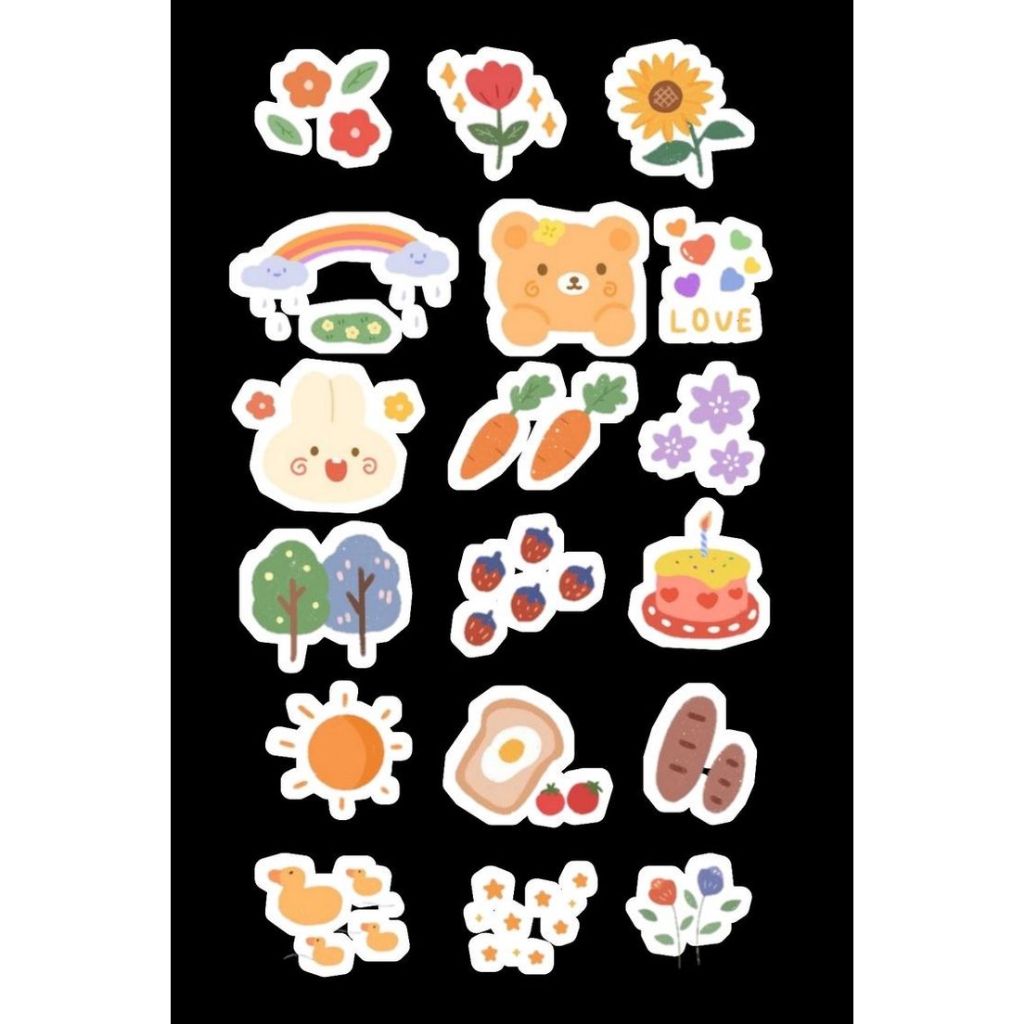 

Cute sticker aesthetic lucu non cutting