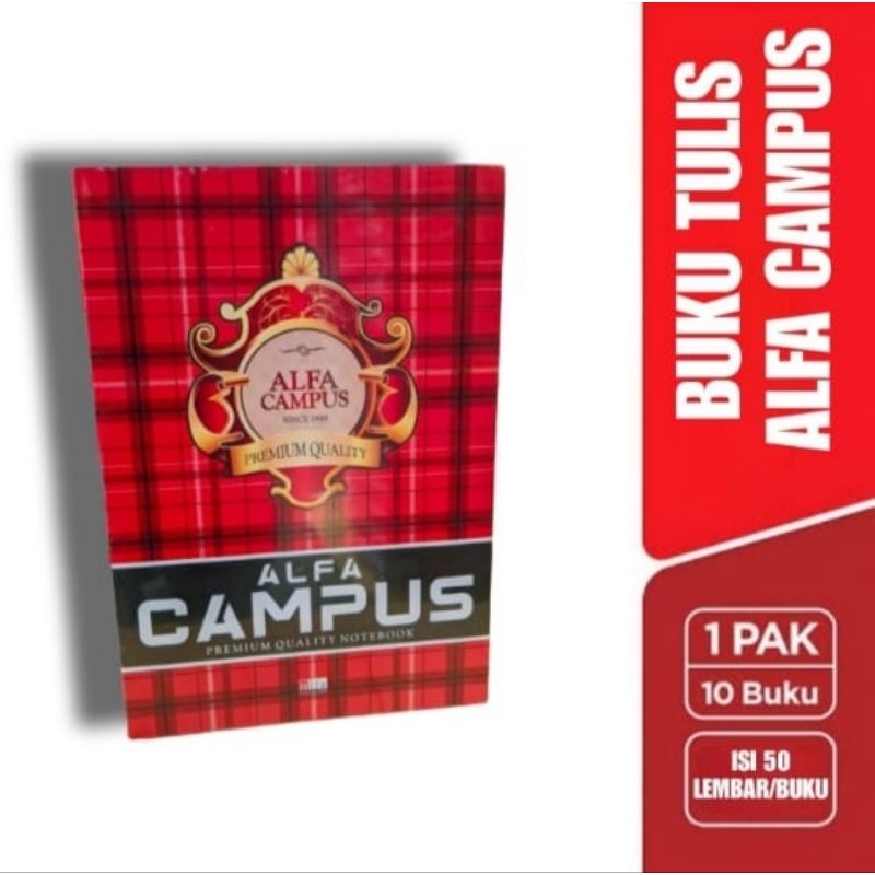 

BUKU TULIS ALFA CAMPUS BOXY 36-50 LEMBAR / 10 BUKU