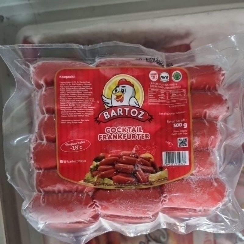 

Bartoz Sosis Cocktail Merah 500gr