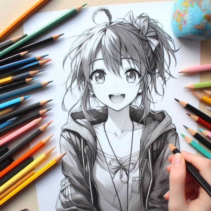 

Jasa drawing sketsa anime, jasa lukis sketsa anime bisa request gambar