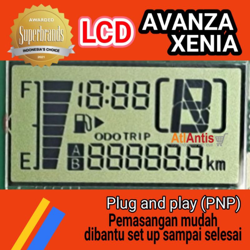 LCD AVANZA LCD XENIA 5/22 Pin Panel LCD Digital Toyota Avanza Daihatsu Xenia Kondisi Baru Gratis Ong