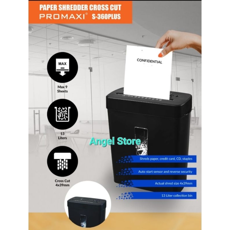 

PROMAXI S-360 - Mesin Alat Penghancur Pemotong Kertas / Paper Shredder