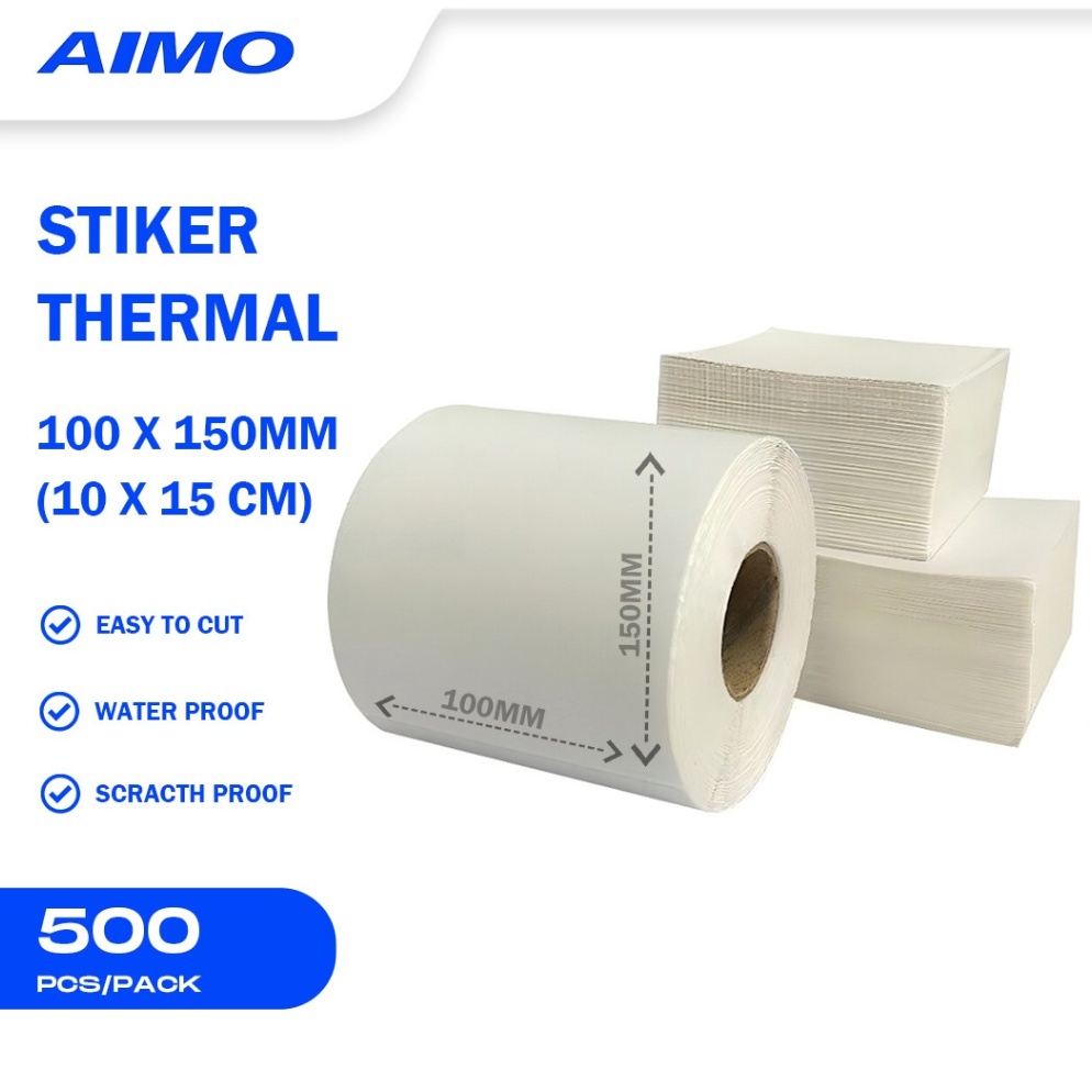 

Hanya untuk anda AIMO Thermal Paper Label Sticker Barcode Lipat Roll 1 X 15mm A6 5pcs