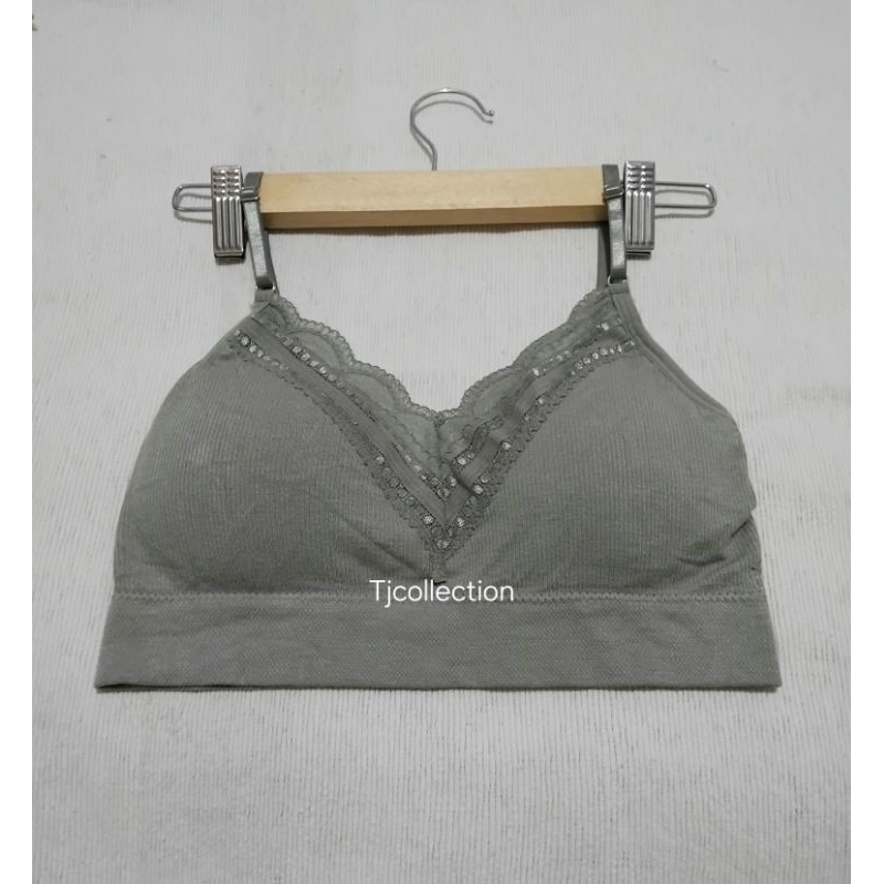 Bh/Bralette Renda Tali Satu Warna Sage