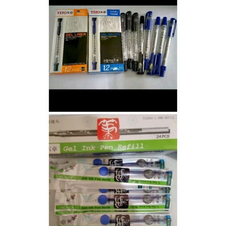 

1 Lusin 12 Pcs Gel Pen tizo tg 34 1mm Pulpen Tizo Tg 34 Pulpen Gel Tizo Gel Ink Pen Tizo Tg34 f E3S3