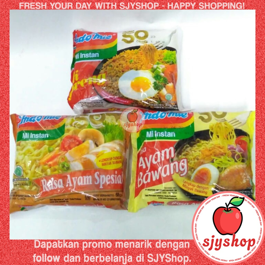 

INDOMIE 1 DUS Mie Goreng - Ayam Bawang - Ayam Spesial - Soto Mie / Ready INSTAN / Produk HEMAT - SJYShop
