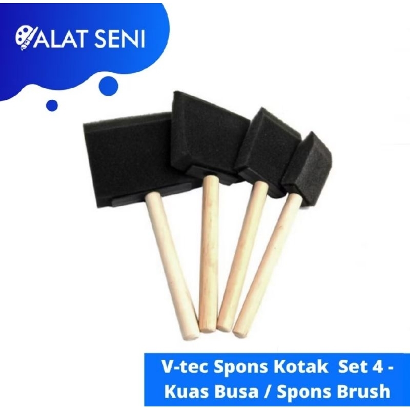 

1 Pcs / 4 Pcs / Set Sponge Brush For Paint Glue Kuas Spon Untuk Cat Lem Foam Brush Kuas