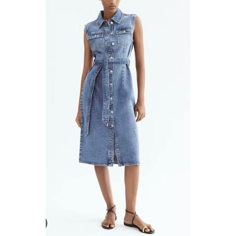 zara denim dress